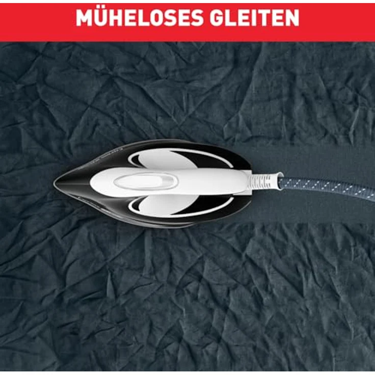Tefal SV8055 Express Anti-Calc Dampfbügelstation, 2800 Watt, Dampfstoß 450 g-Min., Dauerdampf 120 g-Min., Anti-Kalk-Kollektor, Durilium AirGlide AutoClean Bügelsohle, Schwarz-Weiß – Bild 5