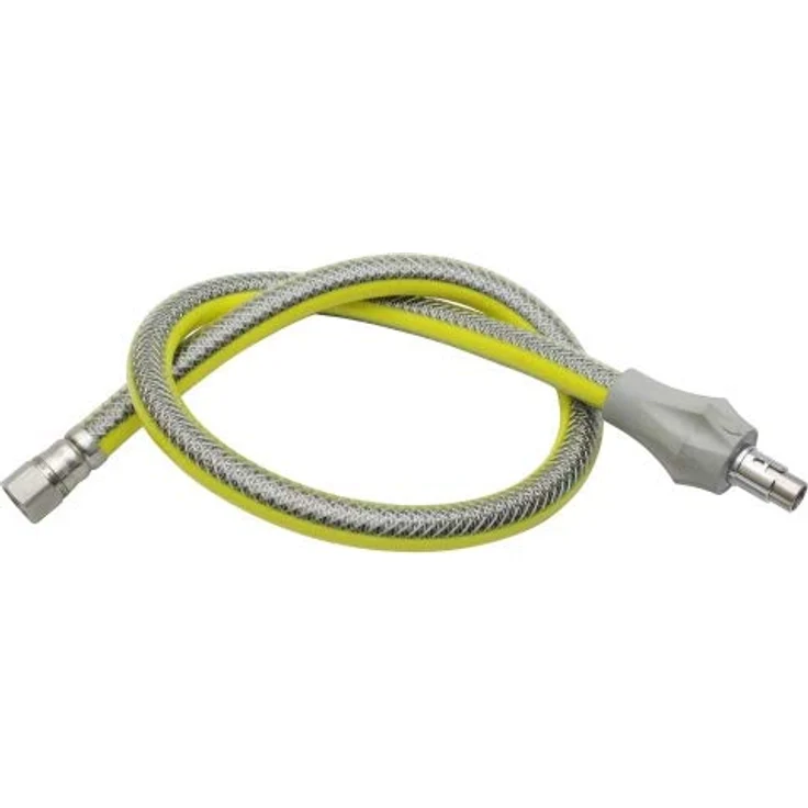 qpool24 Flexo-Gas Gasschlauch 1/2" mit Schnellkupplung, Edelstahlwellrohr, DVGW-zugelassen, für Innen- und Außenmontage – Bild 1