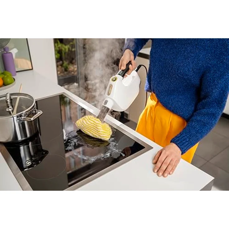 Kärcher Dampfreiniger SC 1 Multi, Aufheizzeit: 30 s, Heizleistung: 1.300 W, Flächenleistung: 30m², Tank: 200 ml, porentiefe Reinigung, Weiss – Bild 2