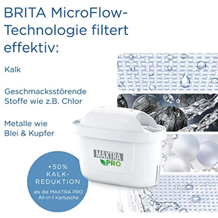 BRITA Wasserfilter-Kartusche MAXTRA PRO Extra Kalkschutz - 4er Pack - Original BRITA Ersatzkartusche für ultimativen Geräteschutz und Reduzierung von Kalk, Verunreinigungen, Chlor & Metallen – Bild 4