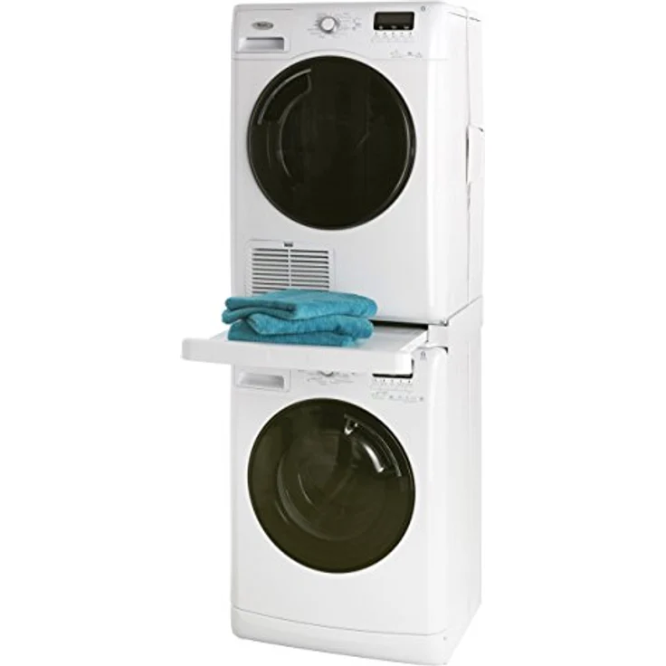 Wpro SKS100 Waschmaschinenzubehör- Zwischenbaurahmen mit Ablage - Waschmaschine und Trockner- Universell – Bild 5