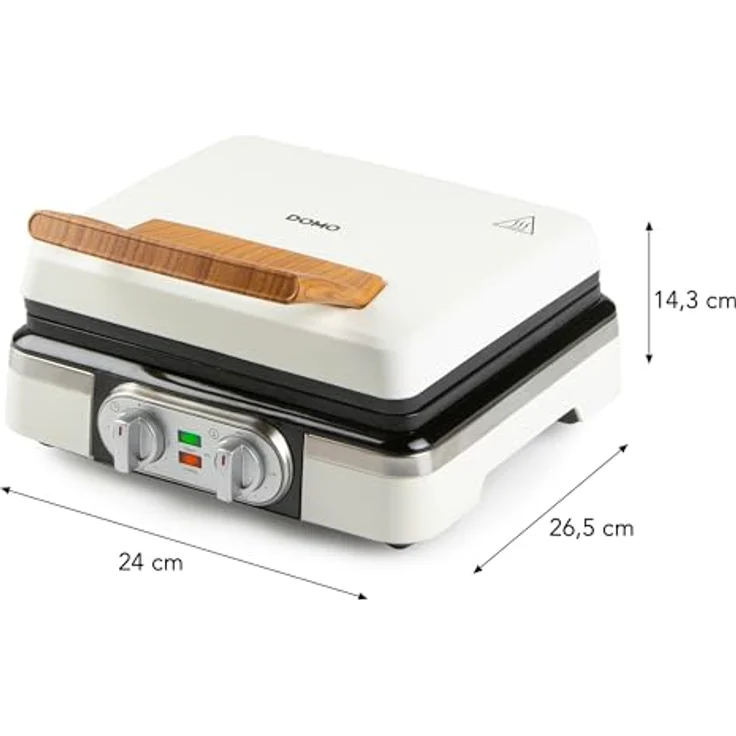 OTTO DOMO WAFFELEISEN DO9280W, Waffeleisen mit integriertem Timer, Temperaturregler und keramischer Antihaftbeschichtung, Powder White – Bild 7