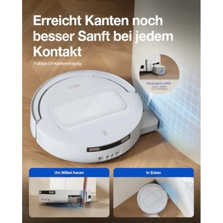 ECOVACS T90 MAX PRO OMNI EU WHITE, Saug- und Wischroboter mit 3.800 Pa Saugkraft, selbstreinigendem Rollenmopp und 100°C-Heißwasser-Waschen – Bild 7