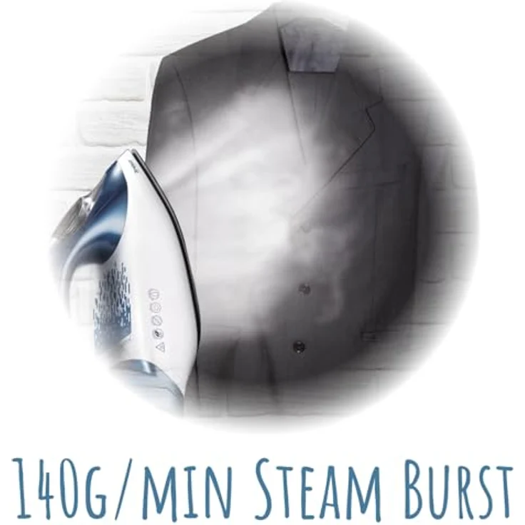 Trisa Dampfbügelstation "Comfort Steam", 140g/min Dampf, 1,8L XL-Wassertank, Smart-Display, ECO-Modus, Keramiksohle, Auto-Abschaltung, Safe-Lock Transportverriegelung, Self-Clean Funktion – Bild 3
