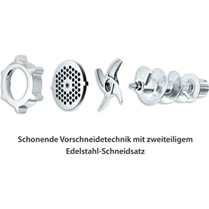 ADE KA1801 KA 1801 Fleischwolf (elektrisch, Aluminium Gehäuse, Metallgetriebe, GS-zertifiziert) schwarz, Inoxidable – Bild 4