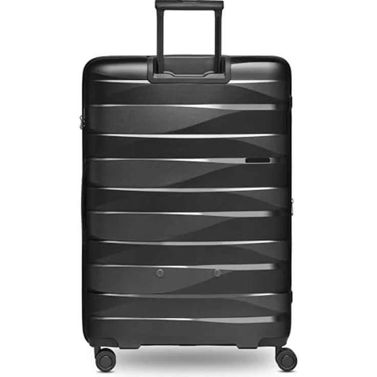 Bergpfeil Großer Hartschalen Check-in Koffer |Trolley erweiterbar 52 x 32 x 75 cm, Polypropylen-Material, nur 4,3 kg, Doppelrollen & TSA-Schloss (Travel) – Bild 3