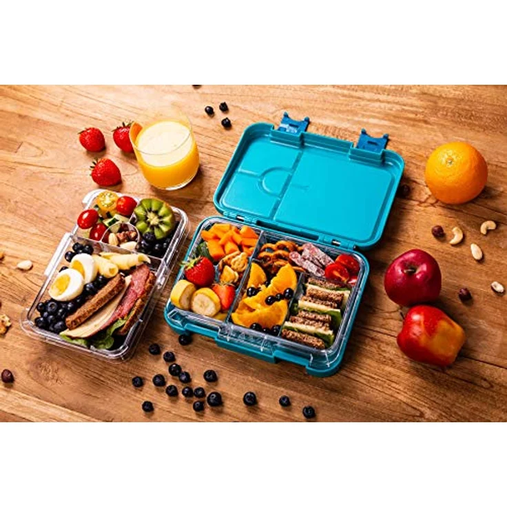 schmatzfatz junior Lunchbox 6 Fächer 21,3 x 15 x 4,5 cm (BxHxT) Petrol – Bild 6