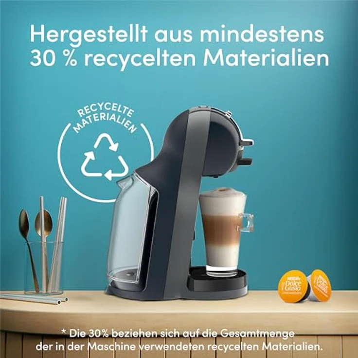 KRUPS NESCAFÉ Dolce Gusto Mini Me 2, Kaffeekapselmaschine mit einstellbarer Temperatur und Menge, über 45 Getränke, kompakt, Cosmic Grey, KP143BF0.26 – Bild 5