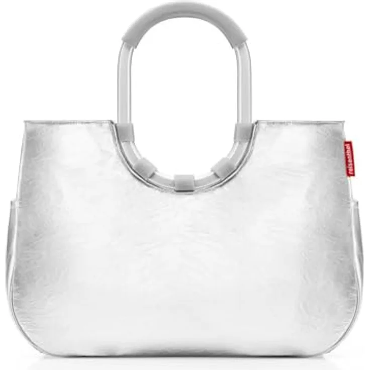reisenthel Loopshopper L, Shopper Tasche 46 cm, silberfarben, 100% PET