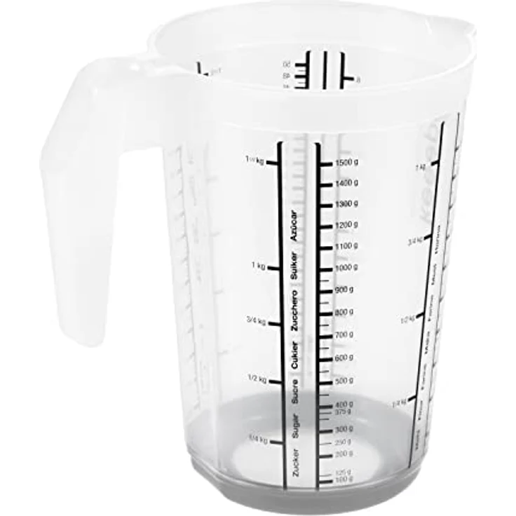 keeeper Masimmo Messbecher 13,5 x 19 cm, mit rutschfestem Boden, spülmaschinenfest, ideal zum Abmessen von Flüssigkeiten – Bild 2