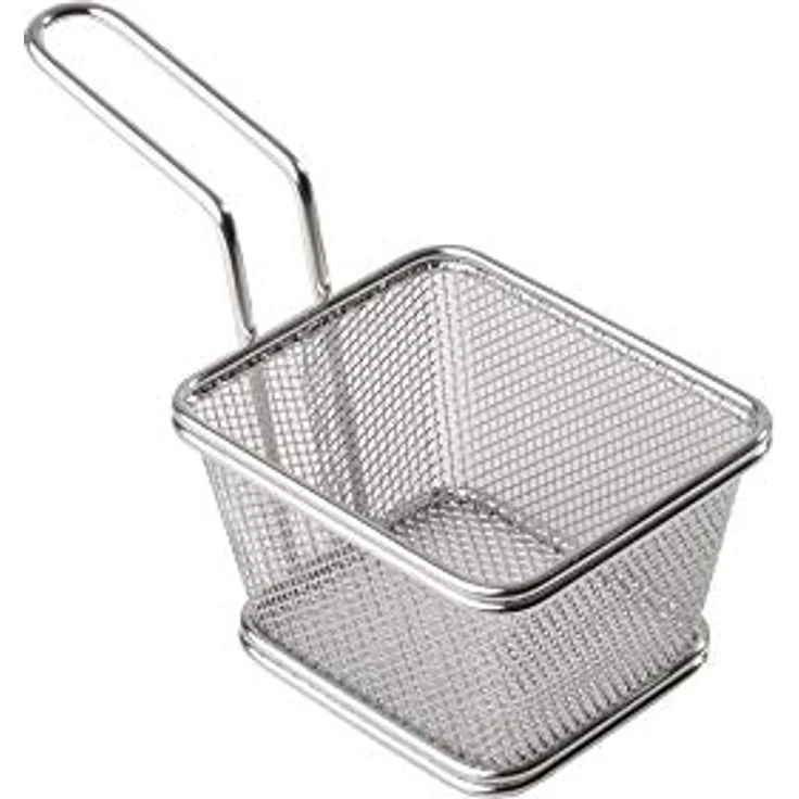 Assheuer + Pott APS 40620 Servier-Frittierkorb SNACKHOLDER, Edelstahl, 10 x 8,5 cm, Höhe 6,5 cm, ideal zum Servieren und Frittieren – Bild 1