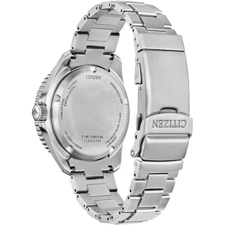 Citizen Watch BN0260-54L, Analoguhr mit Eco-Drive-Technologie, blaues Zifferblatt, silbernes Edelstahlarmband, wasserdicht bis 20 bar, Kalenderfunktion – Bild 2