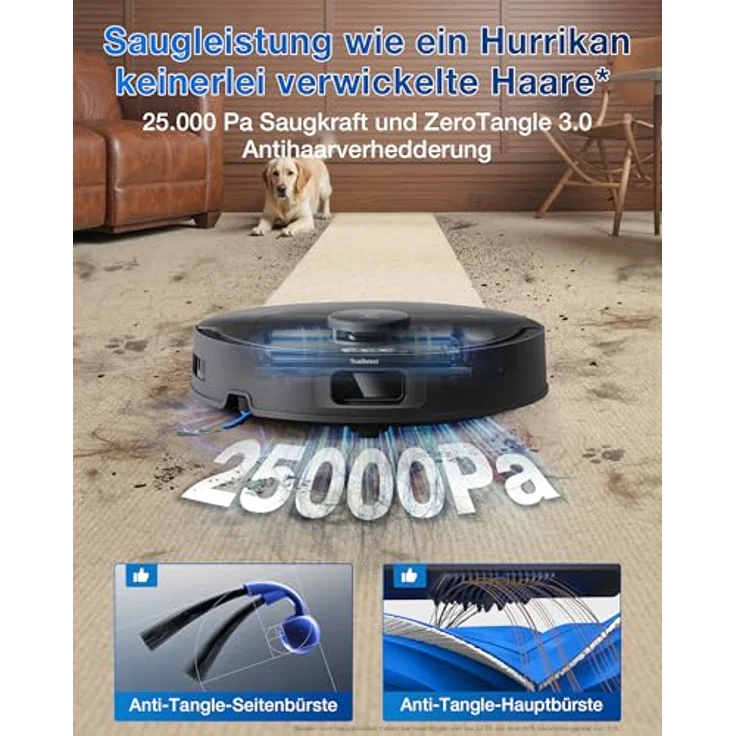 ECOVACS DEEBOT T30C Gen2, Nass-Trocken-Saugroboter mit Beutel, 25.000 Pa Saugleistung, ZeroTangle-Technologie, automatische Absaugung und Selbstreinigung – Bild 2