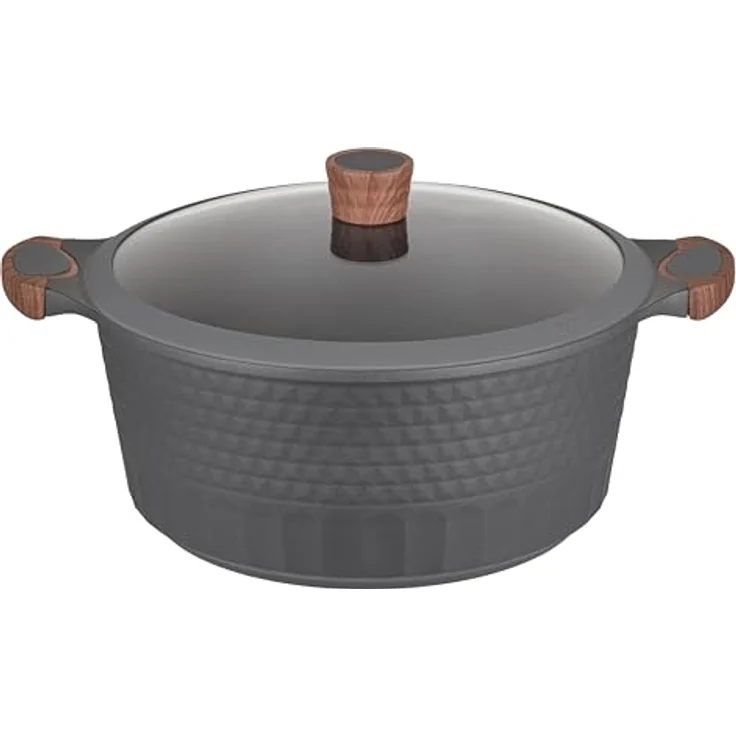 RESTO Kochtopf Schmortopf 9,7L mit Deckel, 32cm, Antihaftbeschichtung, PFOA-frei, für alle Herdarten, inkl. Geschenkkarton – Bild 1