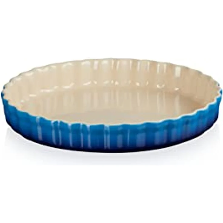 Le Creuset TARTE-FORM 28 CM AZURE, Backform aus Steingut mit gleichmäßiger Wärmeverteilung, Blau – Bild 2