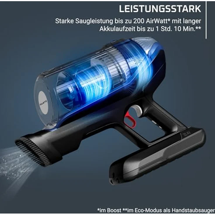 Rowenta X-Force Flex 14.60 Aqua, Kabelloser Staubsauger mit Wisch-Funktion, Flex-Gelenk, bis zu 200 AirWatt und 70 min Akku-Laufzeit, RH99C3WO – Bild 2