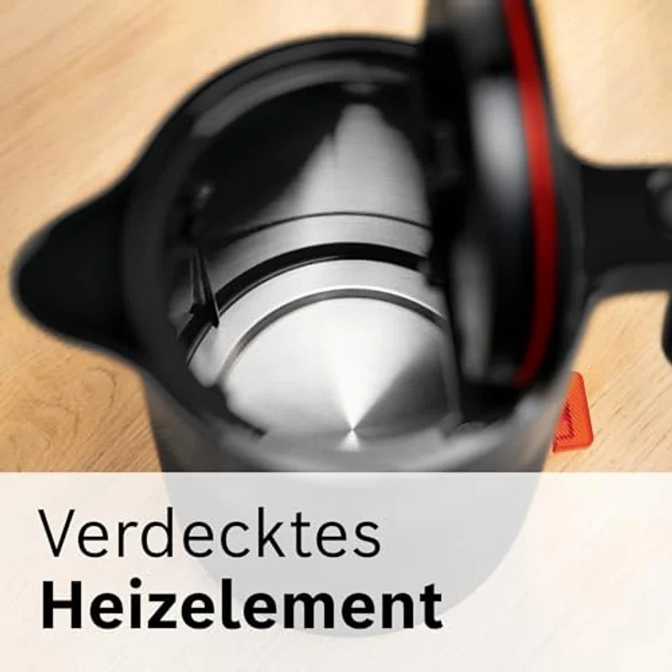 Bosch kabelloser Wasserkocher MyMoment TWK2M163, Abschaltautomatik, Überhitzungsschutz, Tassenanzeige, entnehmbarer Kalkfilter, Trockengehschutz, Dampfstopp-Automatik, 1,7 L, 2400 W, Schwarz matt – Bild 5