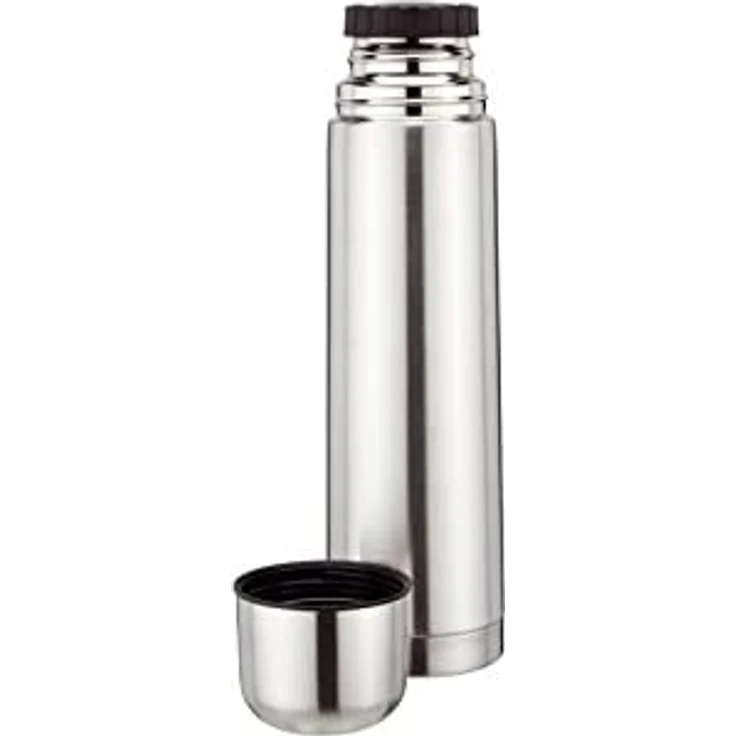 Riess-Kelomat Isolierflasche Edelstahl, 1 Liter, mit Schraubverschluss, rostfrei, Höhe 32 cm