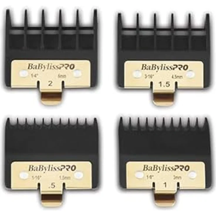 BaByliss PRO 4Artists Premium Skeleton Guards Black, Rasierklingen Set für Herren mit Scherfolien in 1,5mm, 3mm, 4,8mm, 6mm – Bild 2