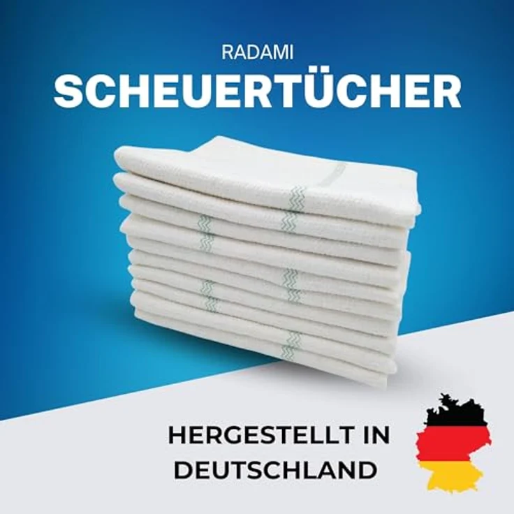 Radami Bodentücher Scheuertuch Scheuerlappen saugstark 50 x 60cm Baumwolle/Viskose 10 Stück – Bild 4