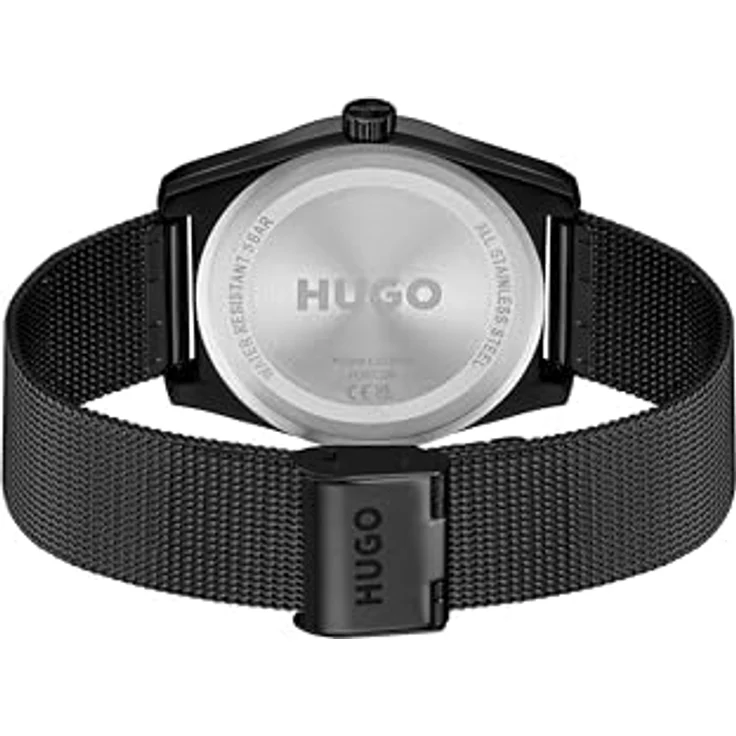 HUGO Quarzuhr #ARK 1530440, Herrenuhr mit Edelstahlarmband, analoges Zifferblatt, modernes Design – Bild 3