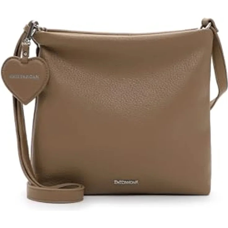 EMILY & NOAH E&N Enie Umhängetasche, Echtleder-Optik mit Reißverschluss, zweifarbig, Damenhandtasche