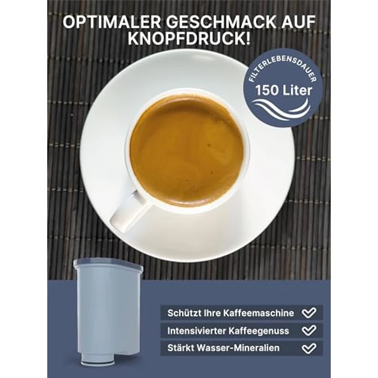Comedes Wasserfilter 9er Set, kompatibel mit Philips Saeco CA6903, natürliche Aktivkohle und Ionenaustausch für optimales Wasser – Bild 7