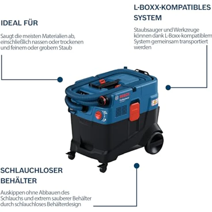 BOSCH Bodenstaubsauger GAS 400 A Professional, Mit Filterbeutel – Bild 3
