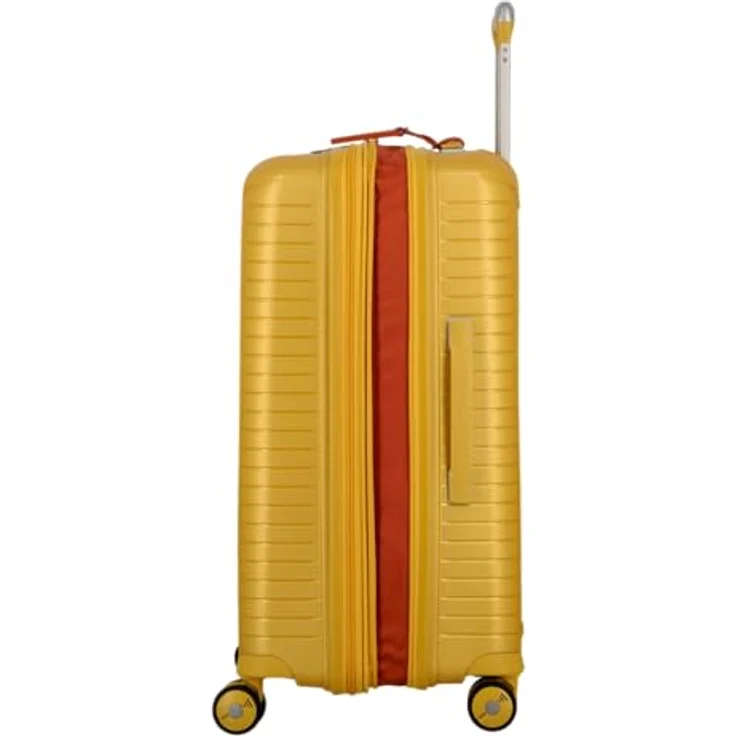 Jump, Koffer, Evae 4 Rollen Trolley 66 cm mit Dehnfalte, Gelb (70 l) – Bild 5