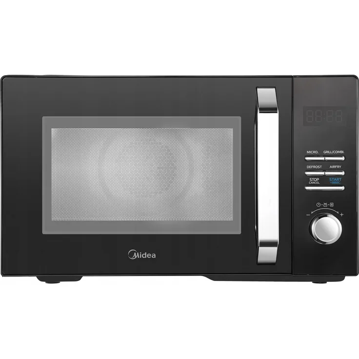 Midea MAC23XF Mikrowelle, 23 L, 800 W mit Grill, freistehend, schwarz