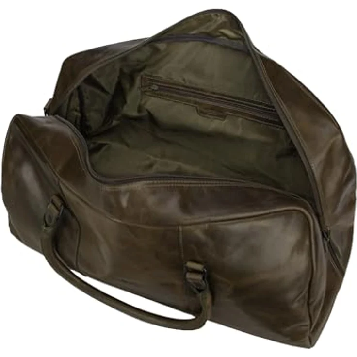 Greenburry Newport Weekender Reisetasche aus 100% Leder, 54 cm, oliv – Bild 5