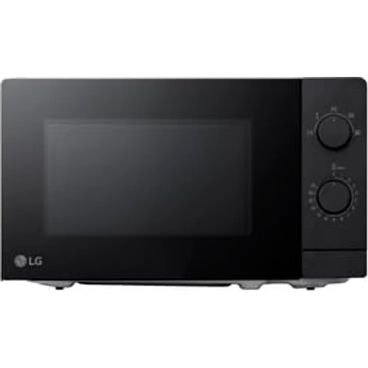 LG MS2082F Solo-Mikrowelle mit 700 W, 20 L Kapazität, minimalistisches Design in Schwarz, inklusive Auftaufunktion und LED-Innenbeleuchtung