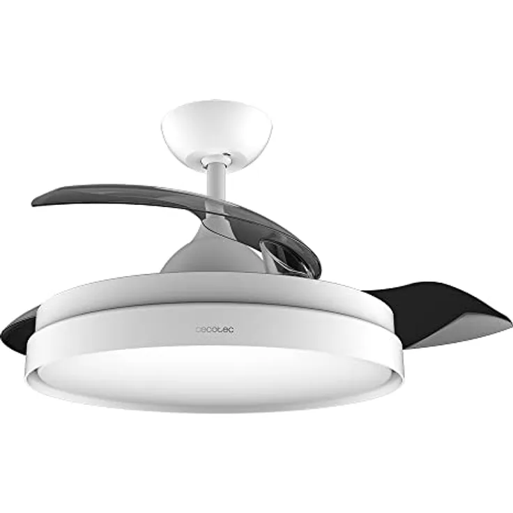 Cecotec Deckenventilator EnergySilence Aero 470. 55 W, Fernbedienung, 106 cm Durchmesser, 3 Klingen, 3 Geschwindigkeiten, schwarze Winterfunktion (Durchmesser 132 cm, Grau)