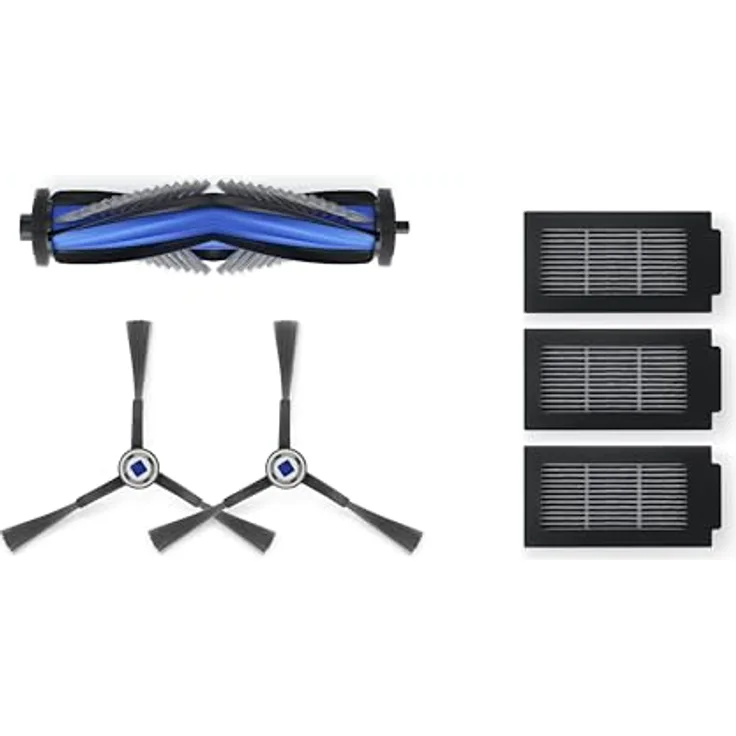 ECOVACS Standard-Servicekit für DEEBOT T50-Familie, mit 2 Seitenbürsten, Anti-Tangle Hauptbürste und 3 antibakteriellen E11-Filtern