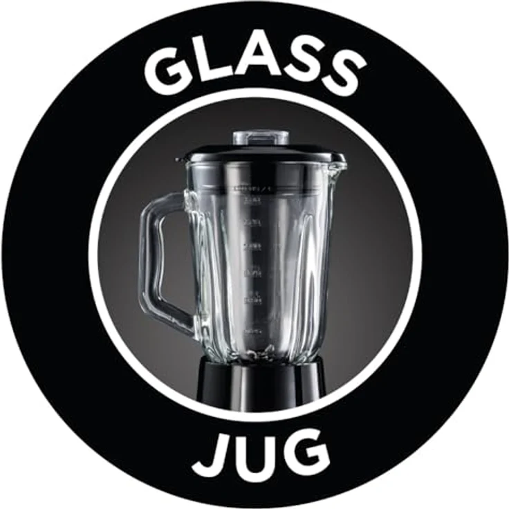Russell Hobbs Standmixer Glas Steel 2-in-1, inkl. To-Go-Becher & Deckel, 1.5l Glasbehälter, Mixer 0.8 PS-Motor, Impuls--Ice-Crush Funktion, mini Smoothie-Maker 23821-56 – Bild 6