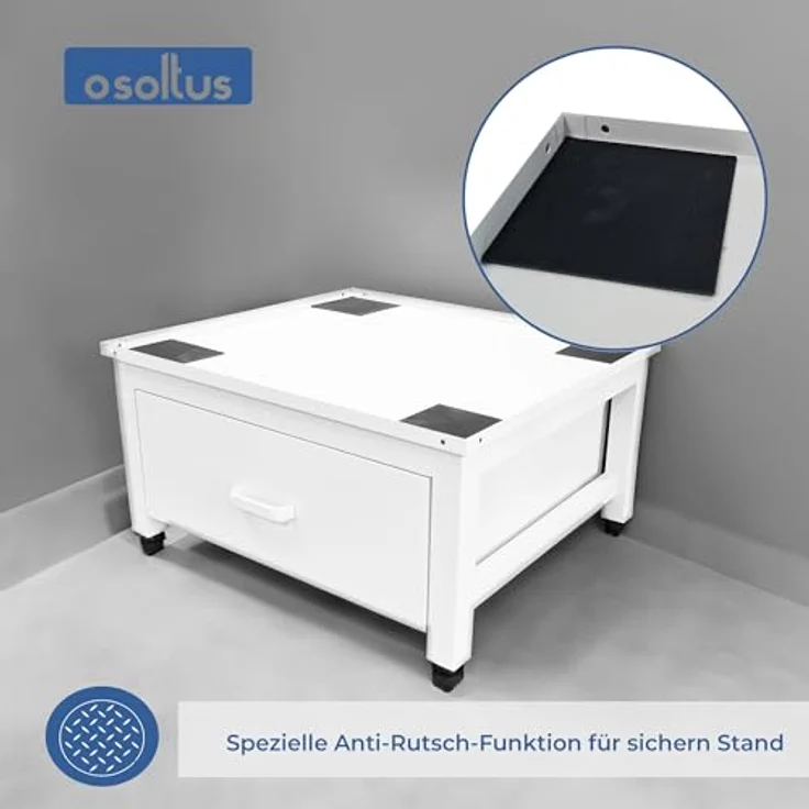 hausratplus Untergestell Podest f. Waschmaschine Schublade Sockel weiß – Bild 6