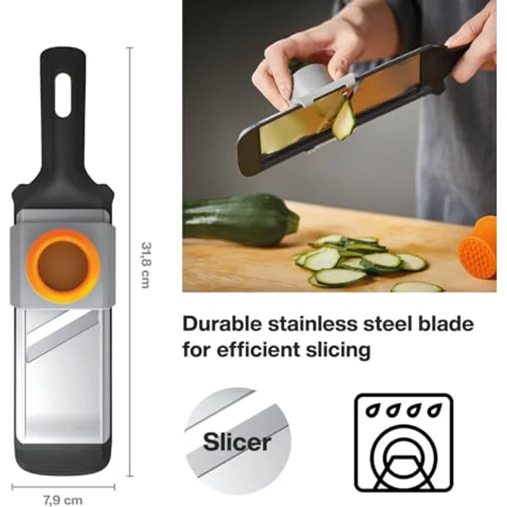 Fiskars Gemüsehobel, Maße: 32 x 8,3 cm, Metall-Kunststoff, Functional Form, 1014416 – Bild 3
