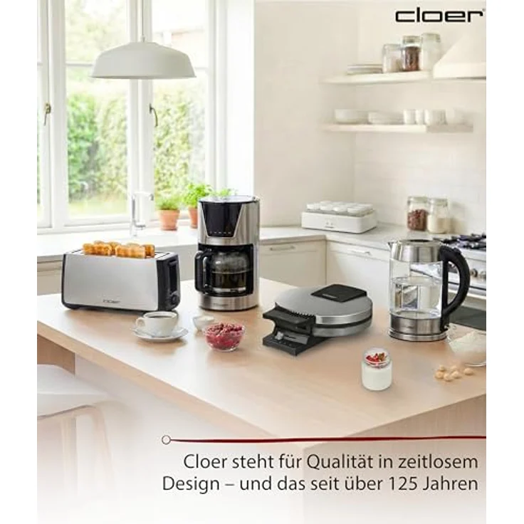 Cloer Joghurtbereiter Cloer 9921, 12 Gläser à 150 ml, Timer mit 4 Einstellungen, weiß – Bild 7