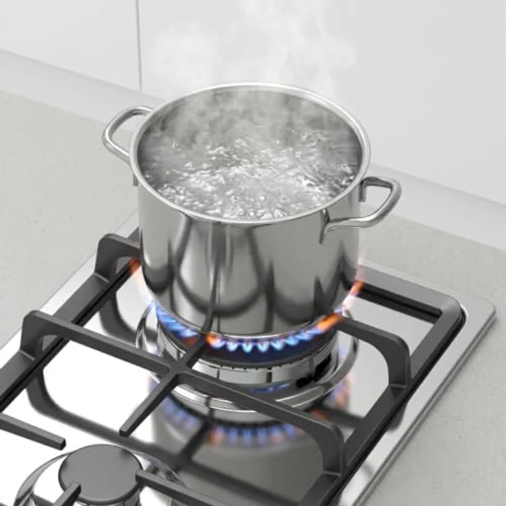 KKT KOLBE Gaskochfeld G302ED, autarkes 29 cm Kochfeld mit 4,4 kW, 2-flammig, stufenlos regelbar, Wok-Zone, Edelstahl, für Erdgas und Propangas – Bild 3