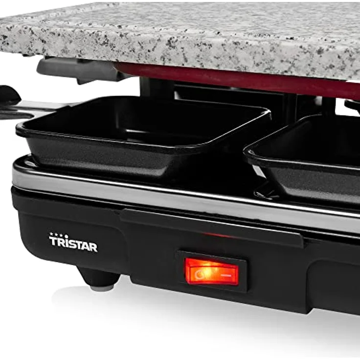 Tristar Raclette RA-2745 – Steingrillplatte – für bis zu 4 Personen – Grillfläche 21 x 21 cm – Bild 3