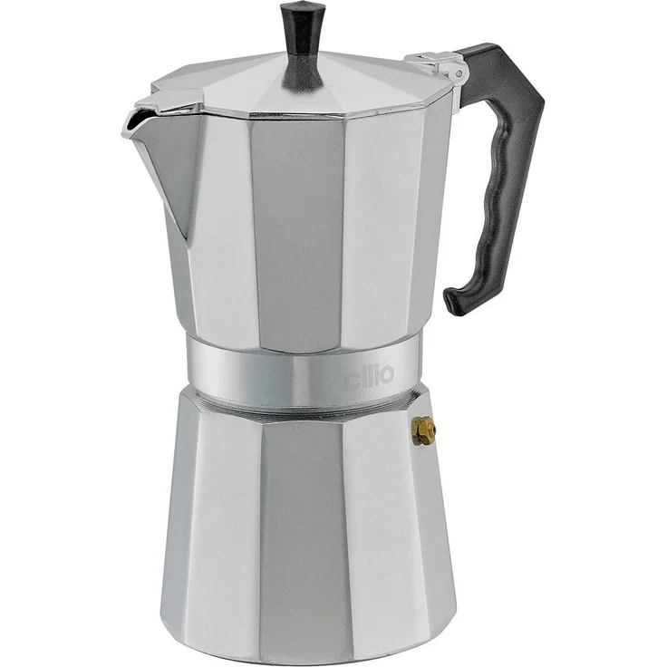 Cilio Espressokocher CLASSICO - 9 Tassen, Aluminium, höhenverstellbar 
