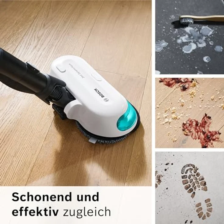 Bosch Mikrofaser-Wischpads BHZUPAD1, 2x 2er Set, passend für Akku-Staubsauger Unlimited 7 ProHygienic Aqua, langlebig, gründlich, weich, waschbar, grau – Bild 3