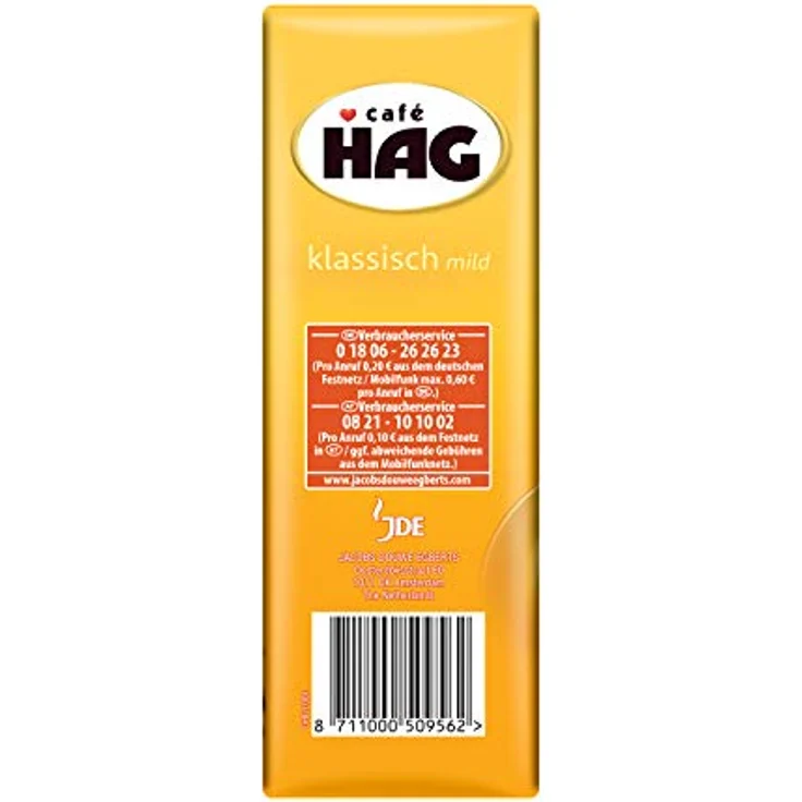 Cafè Hag Klassisch mild, Vollmundiges Aroma, Entkoffeiniert, Filter-Kaffee, 500g, 4031787 – Bild 4