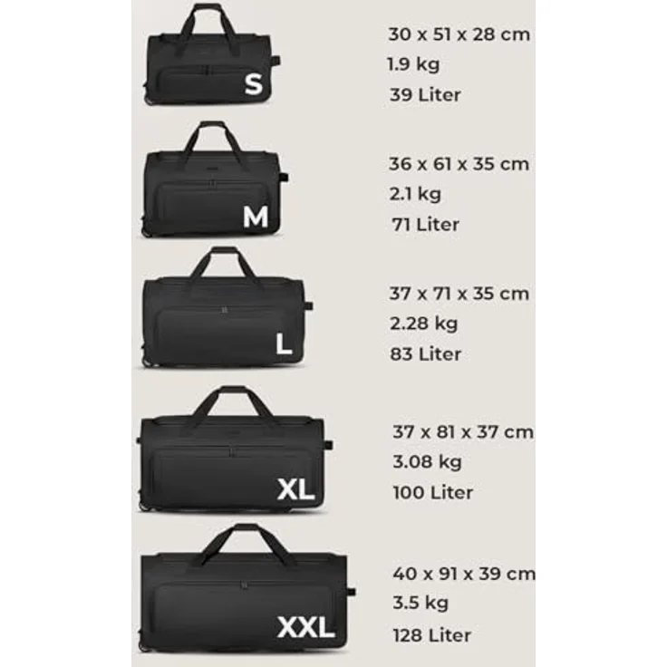 Redolz Duffle Essentials 2 Rollen Reisetasche 71 cm navy – Bild 8