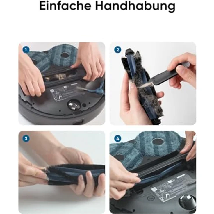 eufy Zubehörset für Saugroboter Omni C20, 2 Seitenbürsten, 2 waschbare Filter, 1 Rollbürste, 1 Bürstenschutz, 2 Wischpads – Bild 2