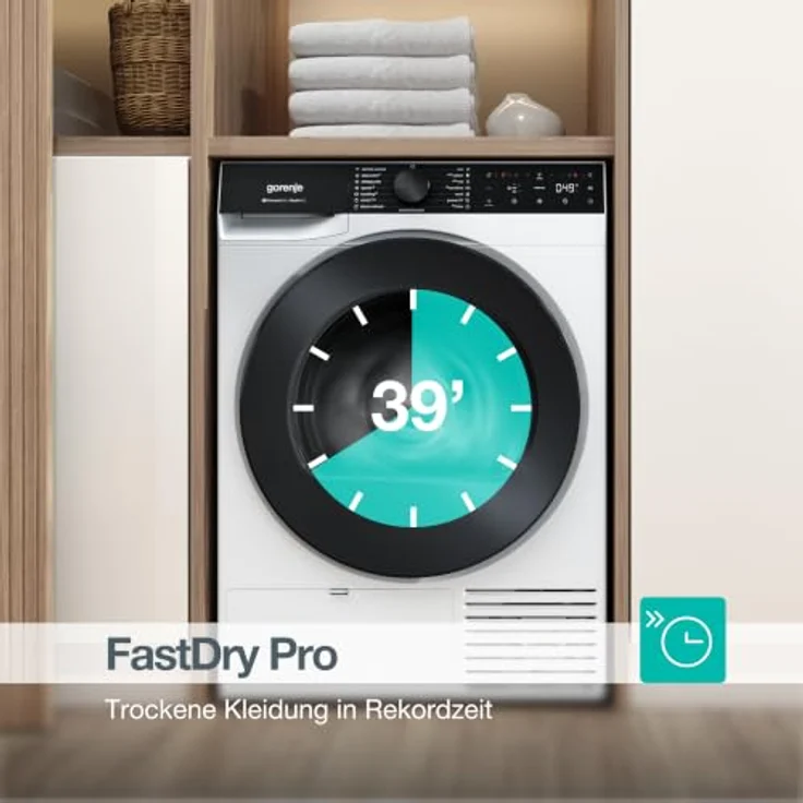 Gorenje D5G69CP, Trockner mit Wärmepumpe, 9kg, 15 Programme, ConnectLife, FastDry Pro, TwinAir, Feuchtesensor, NatureDry, Anti-Allergie, EEK: D – Bild 5