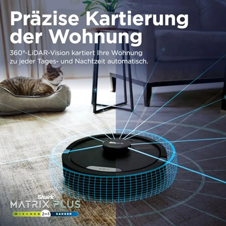 Shark Mtrix Plus Wischroboter Shark RV2620WAEU 2-in-1 Saug- und Wischroboter, Ohne Beutel, Abnehmbare Bürste – Bild 14