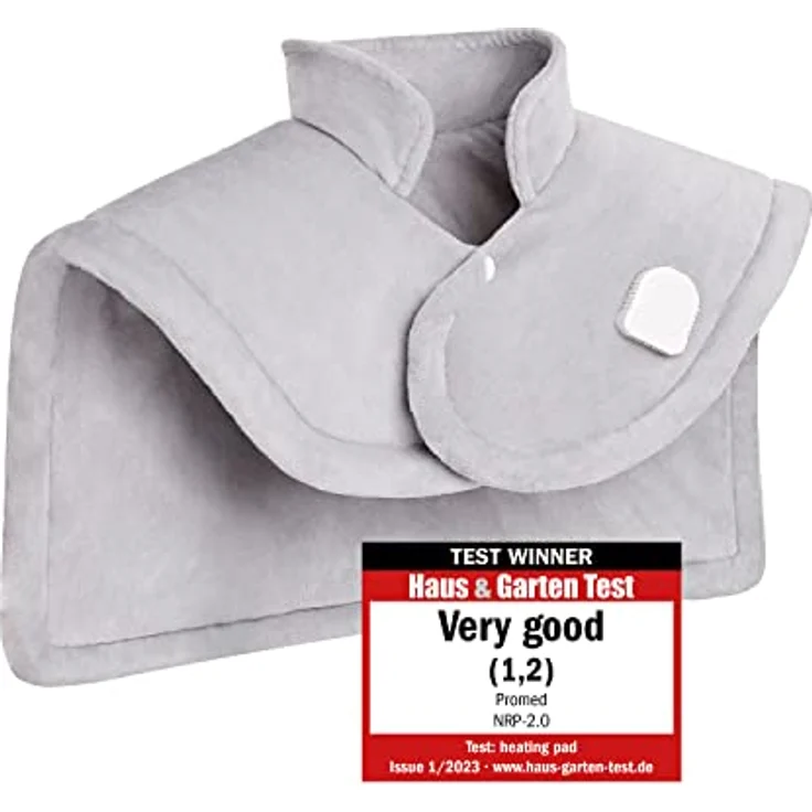 Promed Heizkissen für Rücken und Nacken mit Abschaltautomatik, Schulterheizkissen & Rückenwärmer NRP-2.0, Wärmekissen Rücken 52 x 56 cm, waschbarer Wärme Poncho – Bild 1