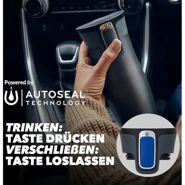 Contigo Thermobecher West Loop Autoseal, Edelstahl Isolierbecher, Kaffebecher to go, auslaufsicher, spülmaschinenfester Deckel BPA-frei, 470 ml , Monaco , 470 ml – Bild 4