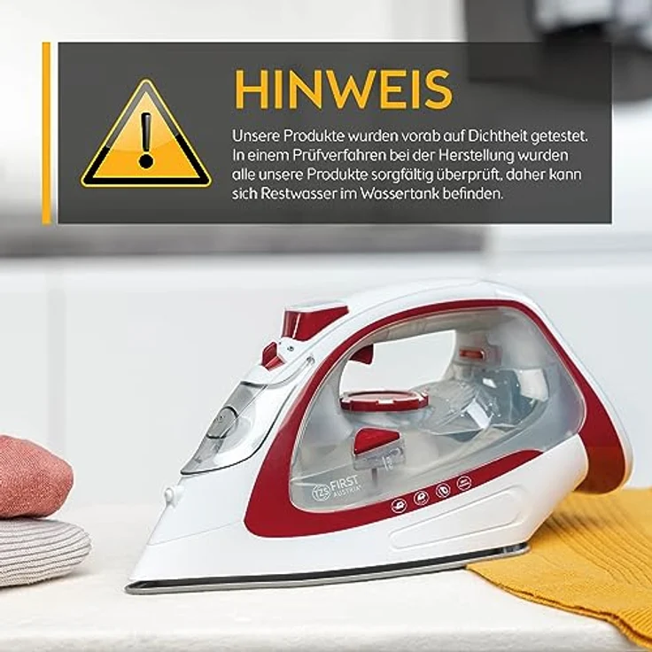 TZS First Austria Dampfbügeleisen kabellos mit Basisstation | verstellbare Temperatur & Dampfstärke | Keramik Bügelsohle, Vertikaldampf, Tropfstop, Antikalk, selbstreinigend | 450 ml Wassertank – Bild 3